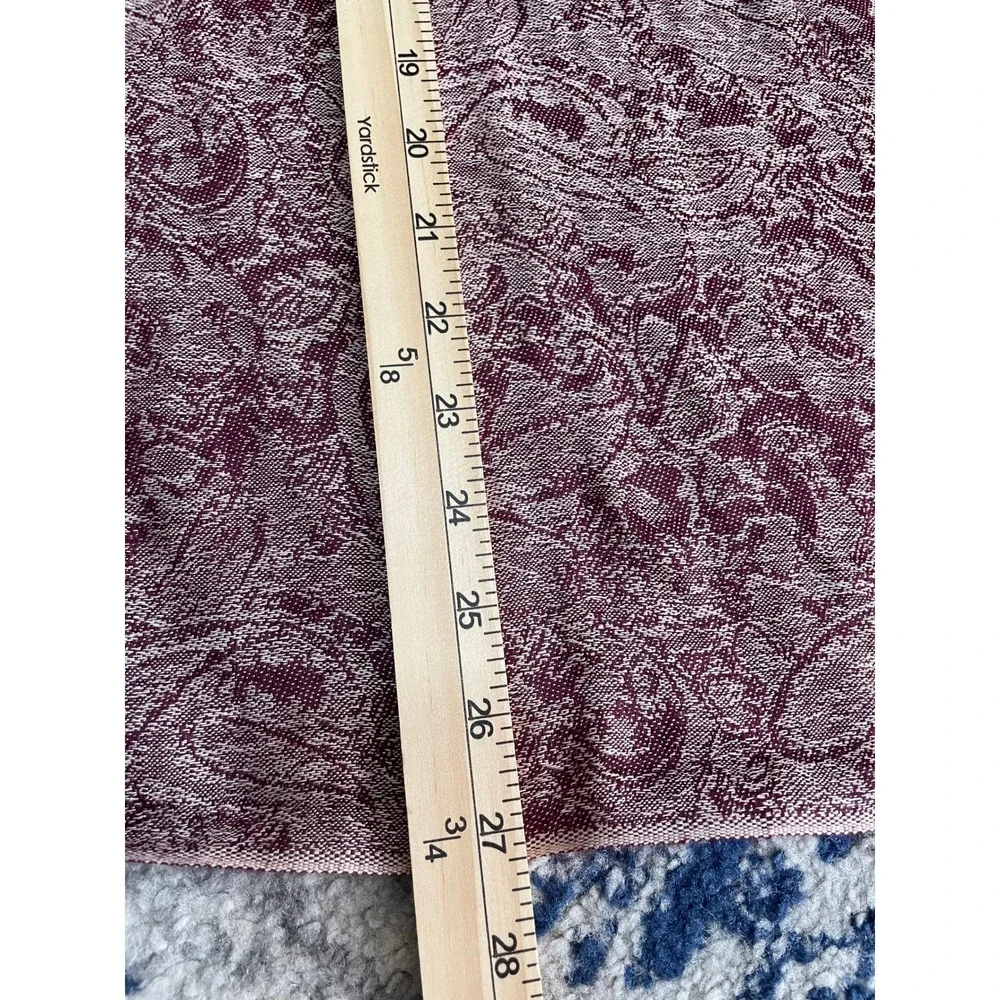 D&G Pashmina Scarf Women OS Burgundy Very Good Cashmere Silk Paisley Fringe Wrap